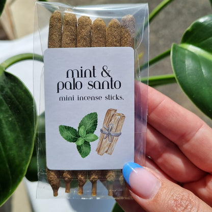 Mint & Palo Santo Mini Incense Sticks - 6 Pack