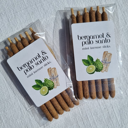 Bergamot & Palo Santo Mini Incense Sticks - 6 Pack