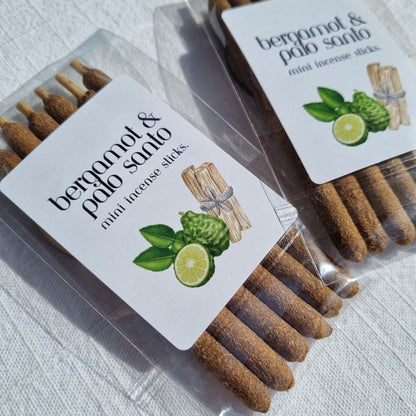 Bergamot & Palo Santo Mini Incense Sticks - 6 Pack