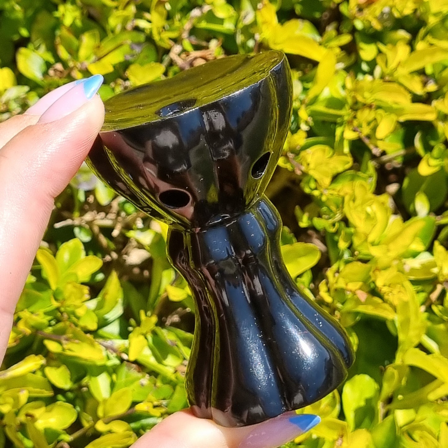 Black Metal Lotus Backflow Cone Burner - 6.5cm