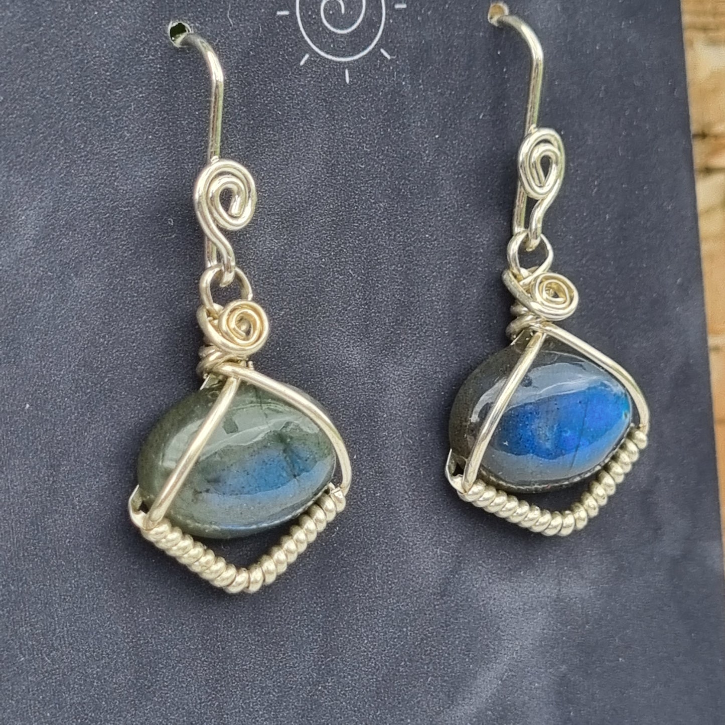 Labradorite drop earrings – Ray of Sunshine