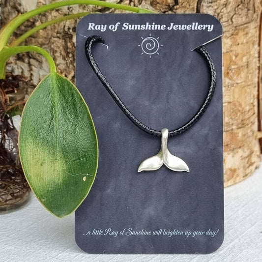 Whale Tail Sterling Pendant - Ray of Sunshine