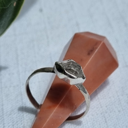 Herkimer Diamond ring size "S" - Ray of Sunshine