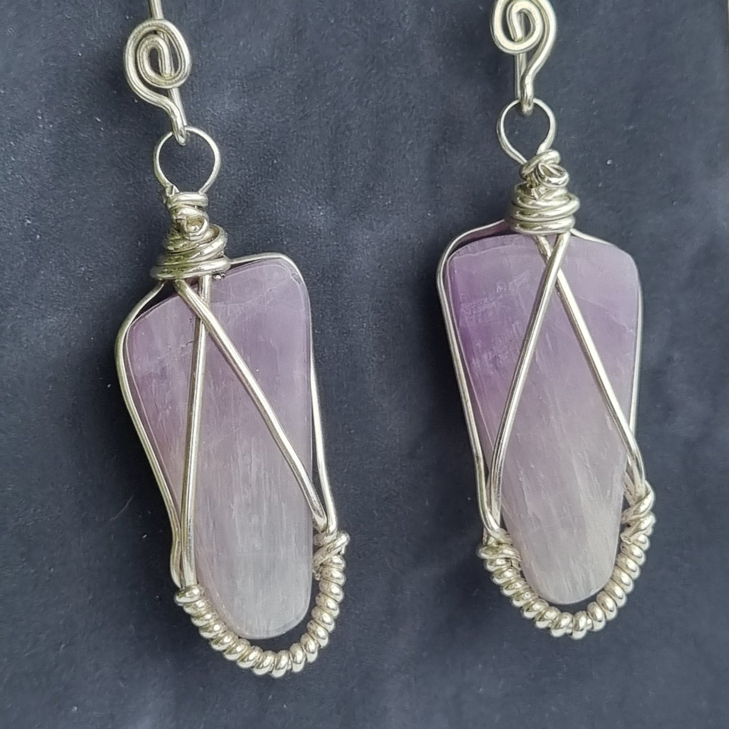 Chevron Amethyst Drop Earrings - Ray of Sunshine