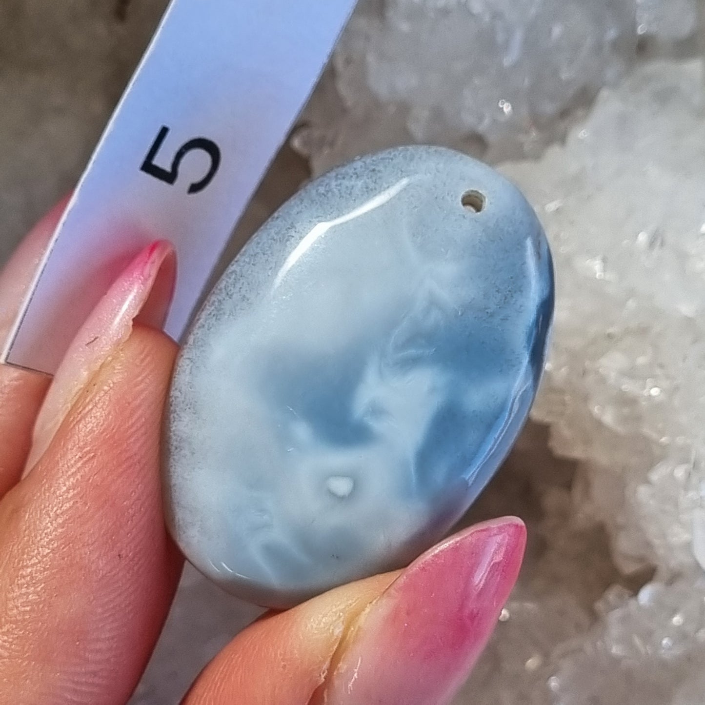 Blue Opal Drilled Cabochon