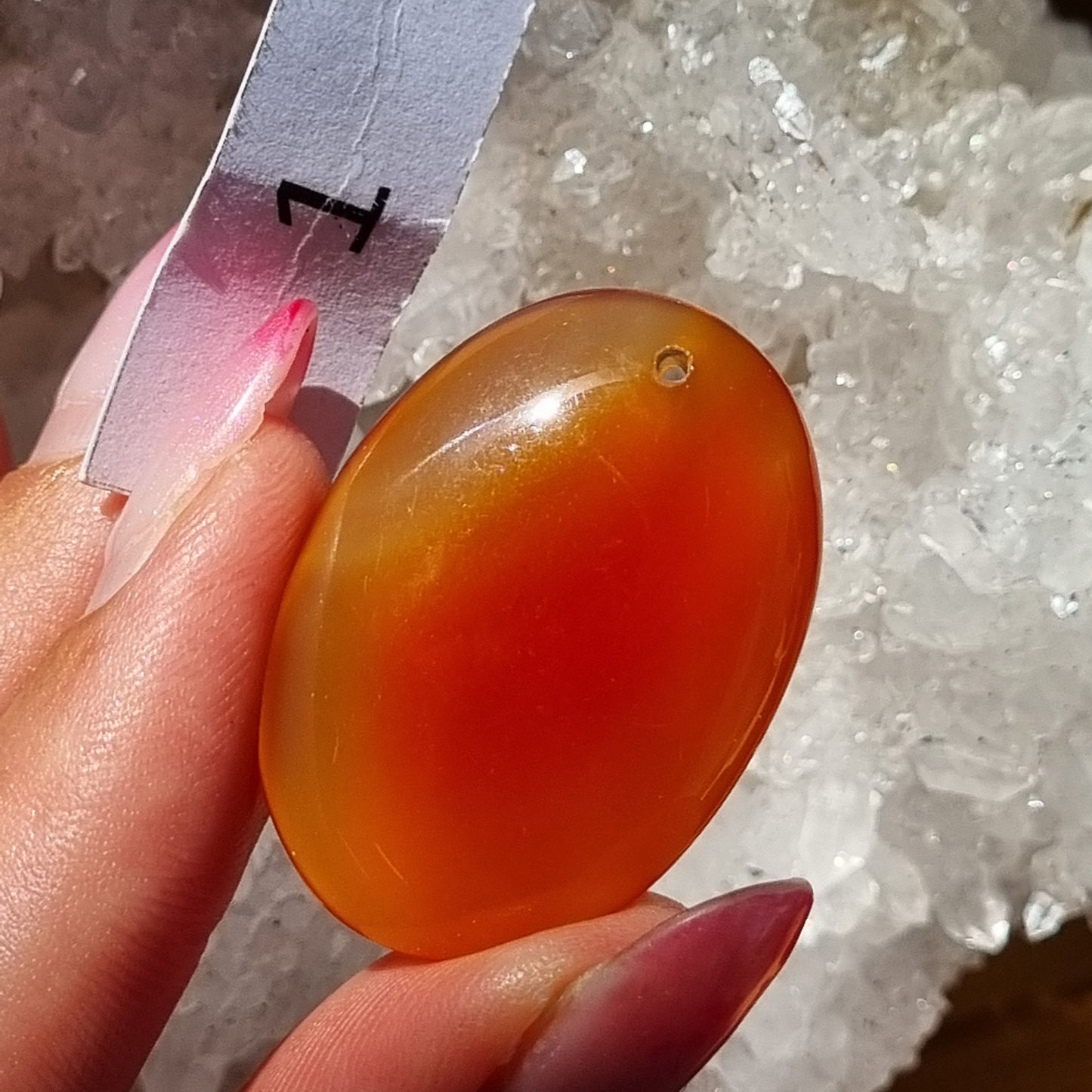 Carnelian Drilled Cabochon