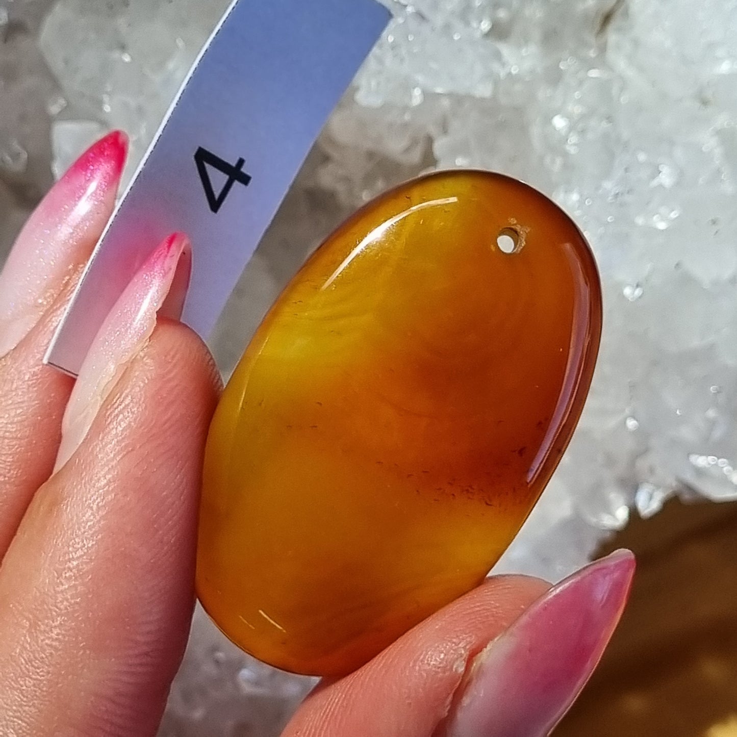 Carnelian Drilled Cabochon