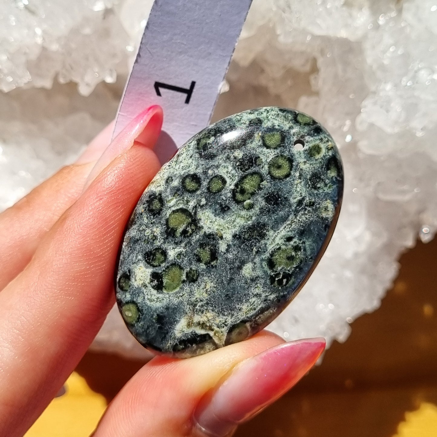 Kambamba Jasper Drilled Cabochon