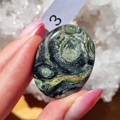 Kambamba Jasper Drilled Cabochon