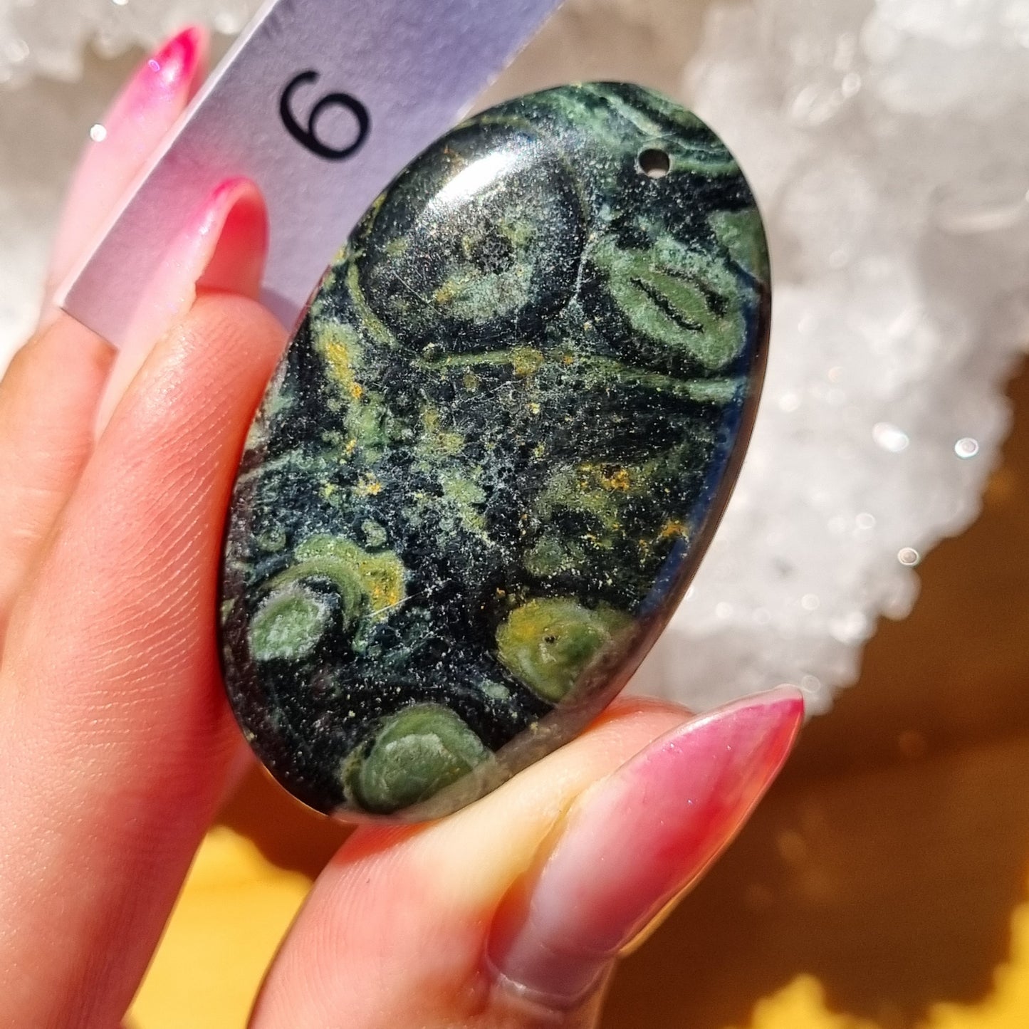 Kambamba Jasper Drilled Cabochon