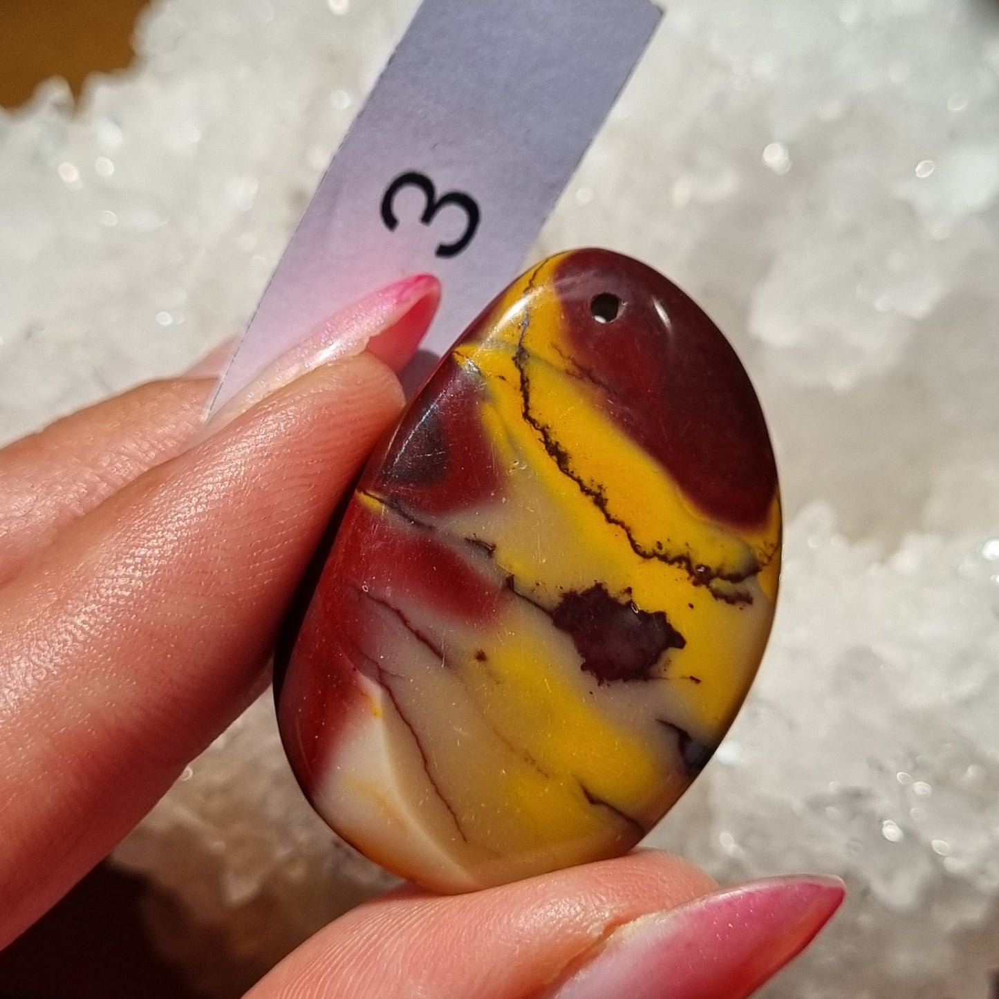 Mookaite Drilled Cabochon