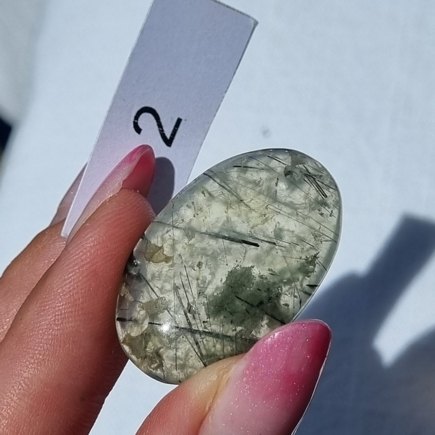 Prehnite Drilled Cabochon