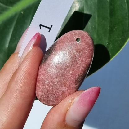 Rhodonite Drilled Cabochon