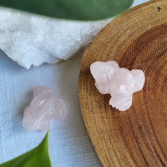 Rose Quartz Frog - 40mm