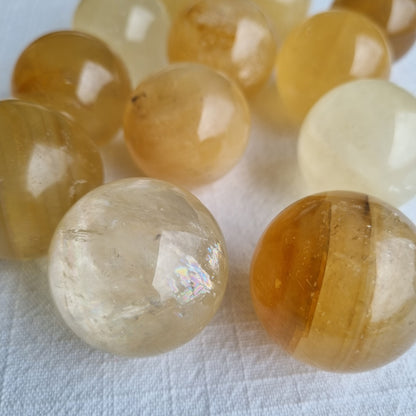 Honey Calcite Sphere - Madagascar - 32-36mm