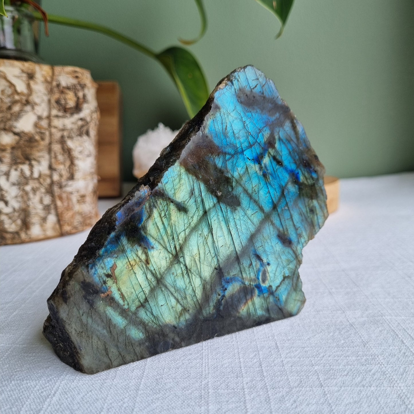 Labradorite Standing Half Polished - 417g