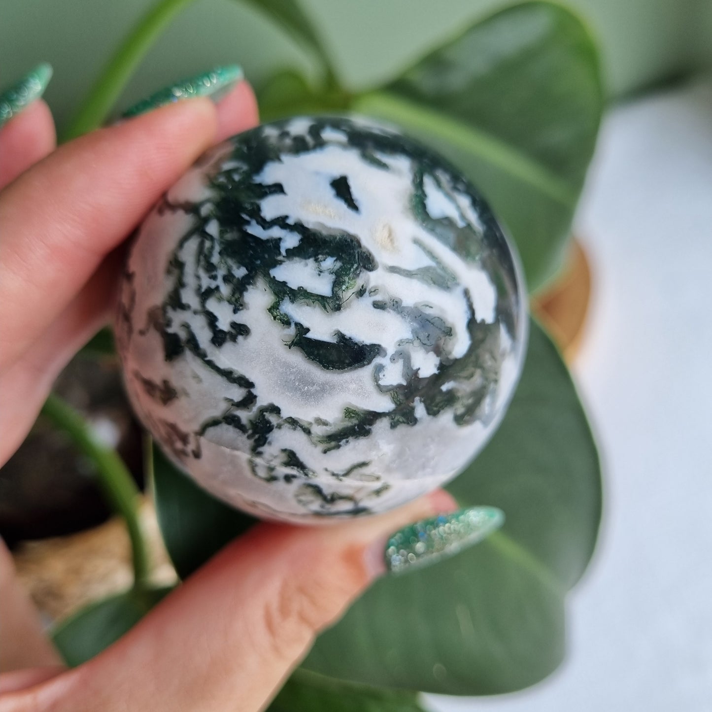 Moss Agate Sphere - Madagascar - 234g