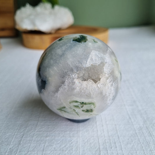 Moss Agate Sphere - Madagascar - 389g