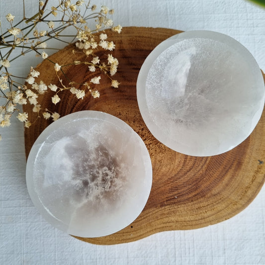 Selenite Bowl - Morocco - Round - 8cm