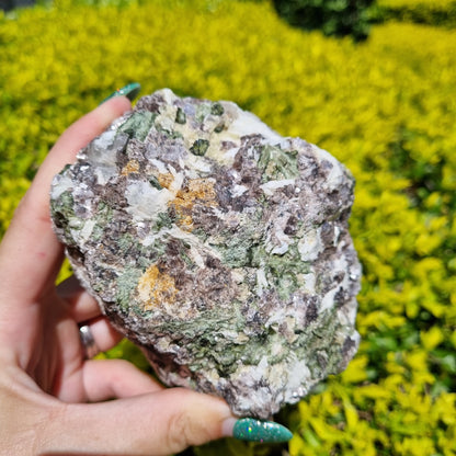 Lepidolite with Epidote, Quartz and Green Tourmaline Rough - 1.05kg