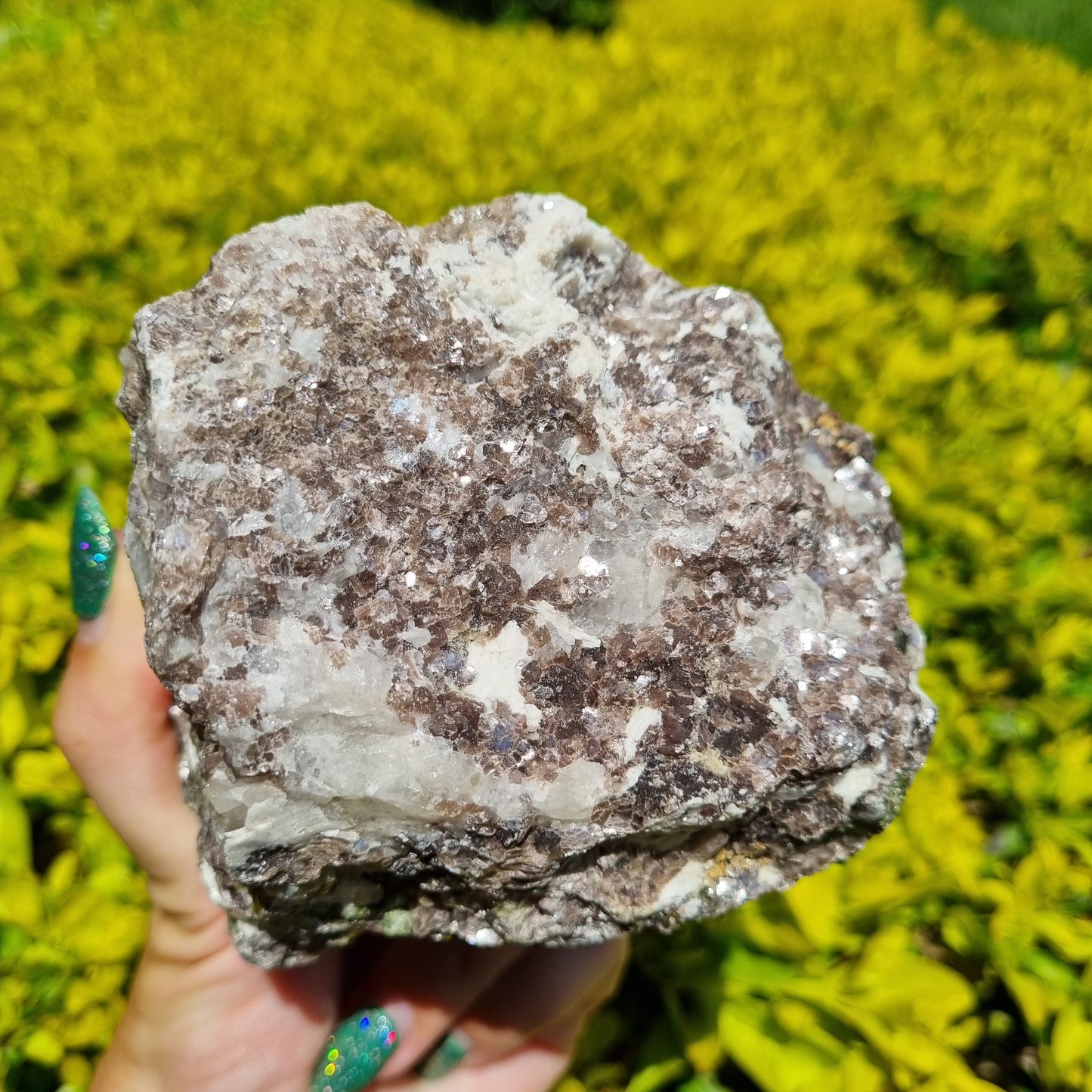 Lepidolite with Epidote, Quartz and Green Tourmaline Rough - 1.05kg