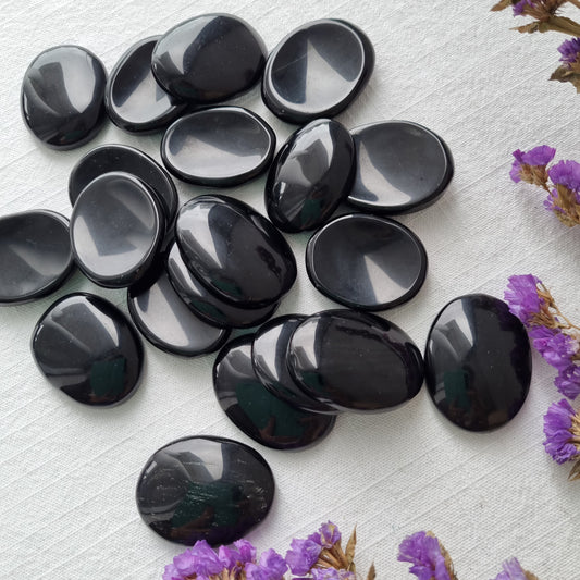 Black Obsidian Worry Stone - Sparrow and Fox