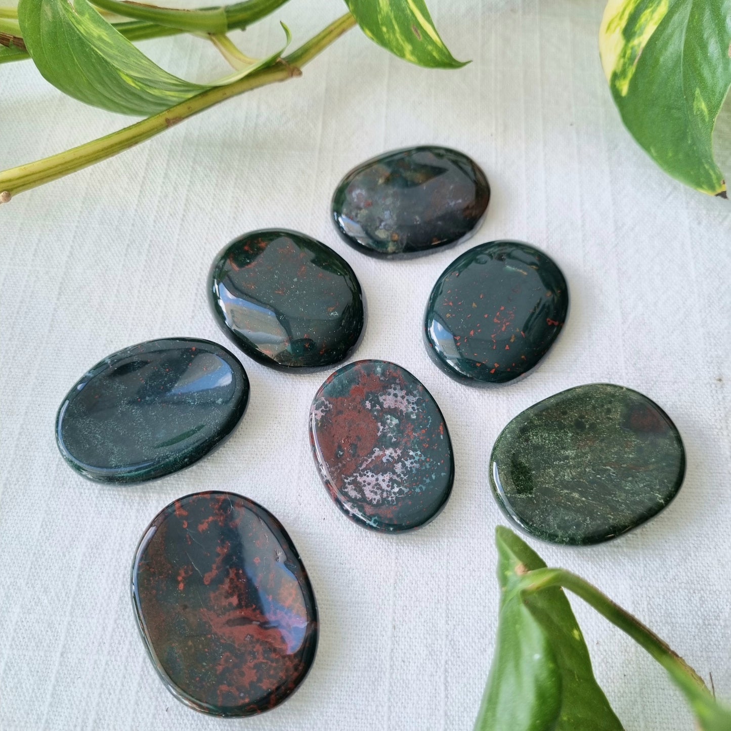 Bloodstone Worry Stone - Sparrow and Fox