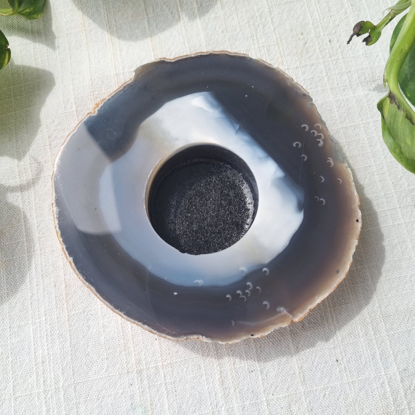 Agate Slice Tea Light Holder - Brazil - 455g - Sparrow and Fox